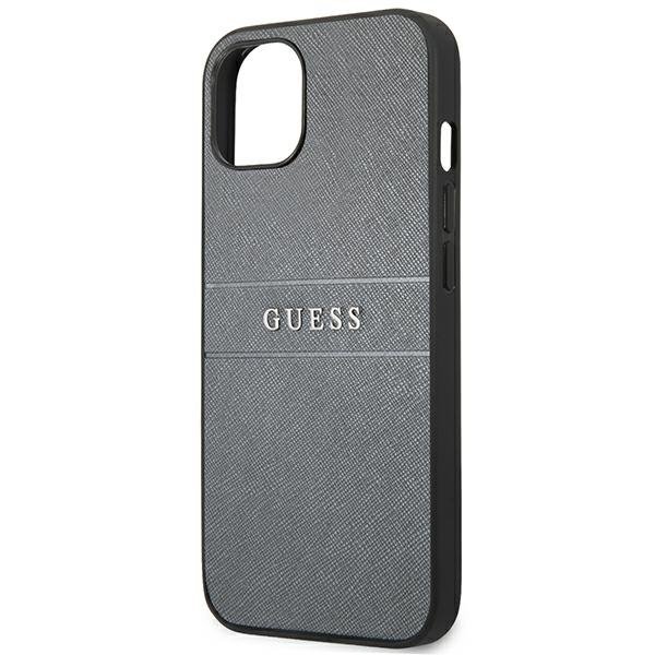 Guess GUHCP13SPSASBGR iPhone 13 mini 5,4&quot; szary/grey Saffiano Strap