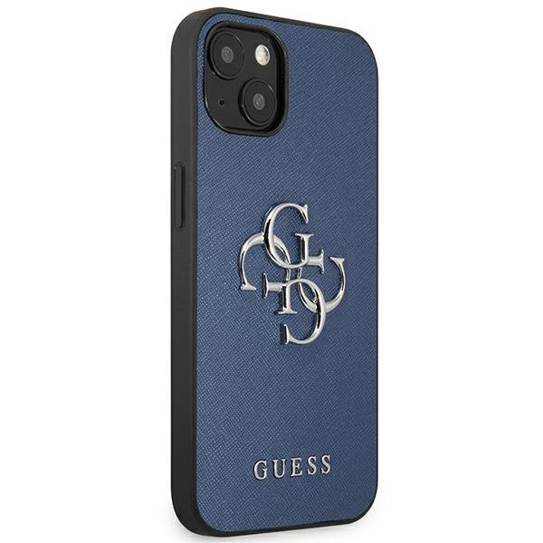 Guess GUHCP13SSA4GSBL iPhone 13 mini 5,4&quot; niebieski/blue hardcase Saffiano 4G Metal Logo