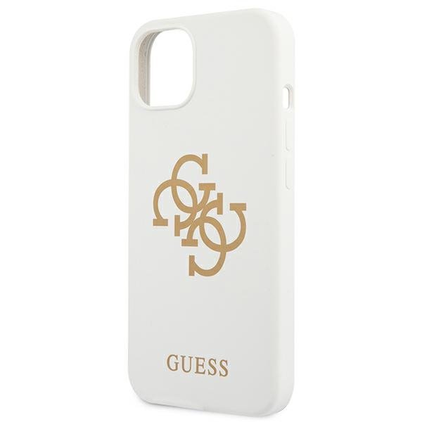 Guess GUHCP13SLS4GGWH iPhone 13 mini 5,4&quot; biały/white hard case Silicone 4G Logo