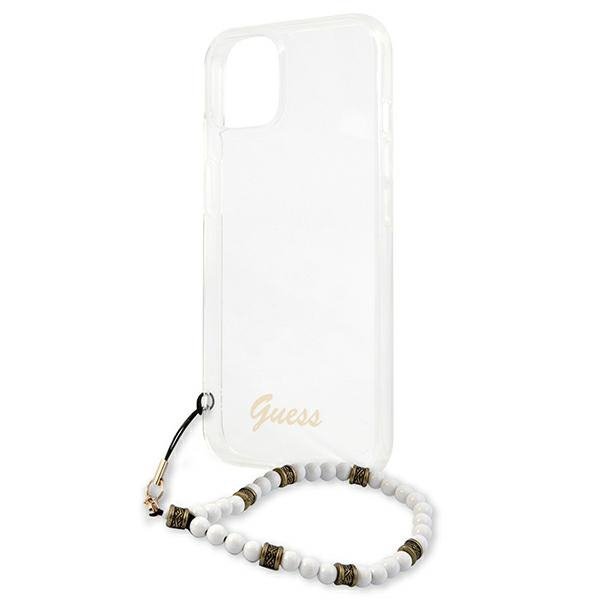 Guess GUHCP13MKPSWH iPhone 13 / 14 / 15 6.1&quot; Transparent hardcase White Pearl