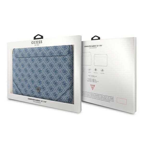 Guess Sleeve GUCS14P4TB 14&quot; niebieski/blue 4G Uptown Triangle logo