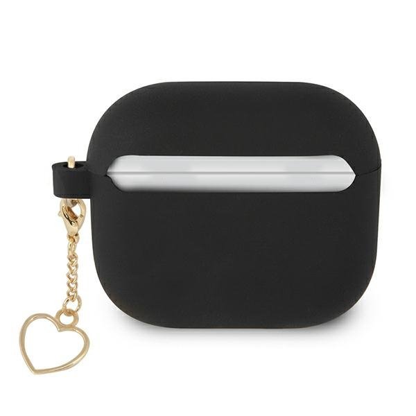 Guess GUA3LSCHSK AirPods 3 coverczarny/black Silicone Charm Heart Collection