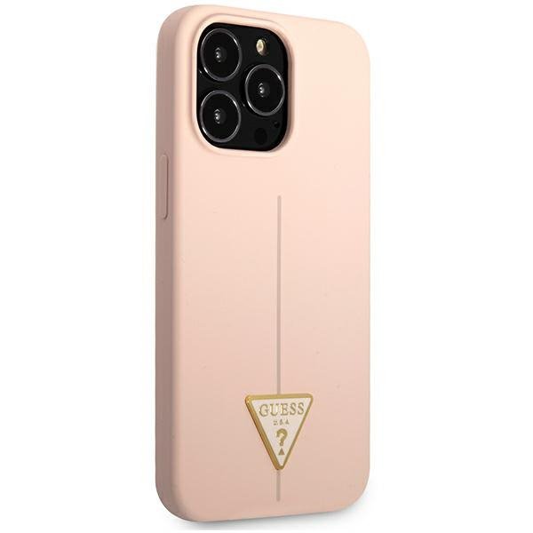 Guess GUHCP13LSLTGP iPhone 13 Pro / 13 6,1&quot; różowy/pink hardcase Silicone Triangle