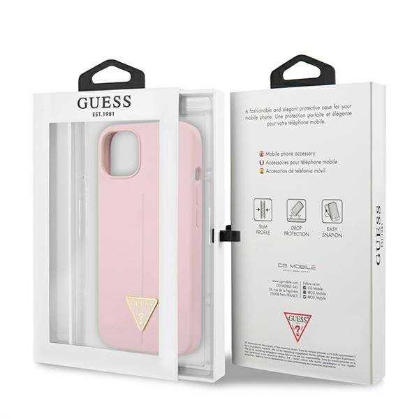 Guess GUHCP13SSLTGU iPhone 13 mini 5,4&quot; fioletowy/purple hardcase Silicone Triangle