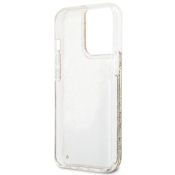Guess GUHCP13LLFLSD iPhone 13 Pro / 136,1&quot; złoty/gold hardcase Paisley Liquid Glitter