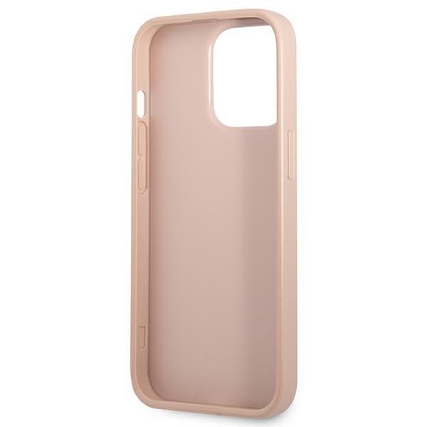 Guess GUHCP13LPSATPP iPhone 13 Pro / 13 6,1&quot; różowy/pink hardcase SaffianoTriangle Logo Cardslot