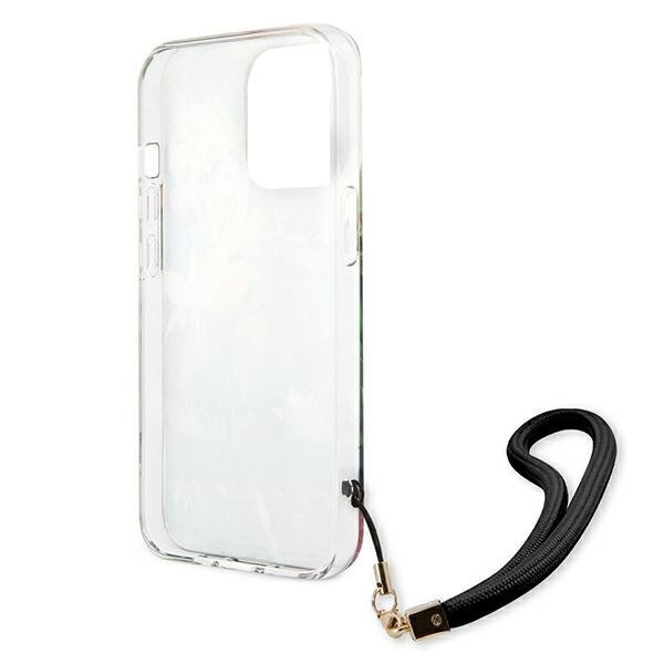 Guess GUHCP13LHFLSB iPhone 13 Pro / 13 6,1&quot; niebieski/blue hardcase Flower Strap