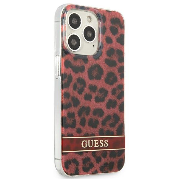 Guess GUHCP13LHSLEOR iPhone 13 Pro / 13 6,1&quot; czerwony/red hardcase Leopard