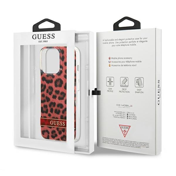 Guess GUHCP13LHSLEOR iPhone 13 Pro / 13 6,1&quot; czerwony/red hardcase Leopard