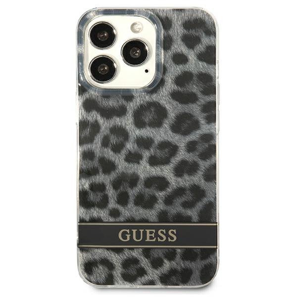 Guess GUHCP13LHSLEOK iPhone 13 Pro / 13 6,1&quot; szary/grey hardcase Leopard
