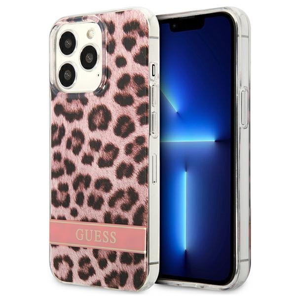 Guess GUHCP13XHSLEOP iPhone 13 Pro Max 6,7&quot; różowy/pink hardcase Leopard