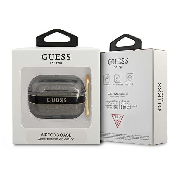 Guess  GUAPHHTSK AirPods Pro cover czarny/black Strap Collection