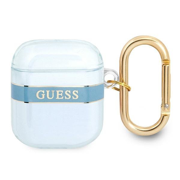 Guess  GUA2HHTSB AirPods 1/2 cover niebieski/blue Strap Collection