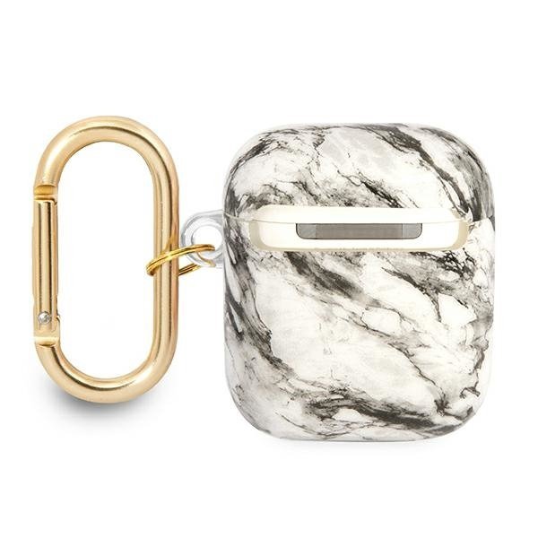 Guess GUA2HCHMAG AirPods 1/2 coverszary/grey Marble Strap Collection