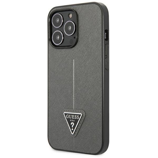 Guess GUHCP13XPSATLG iPhone 13 Pro Max6,7&quot; srebrny/silver hardcase SaffianoTriangle Logo