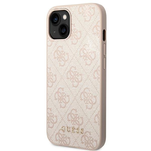 Guess GUHCP14MG4GFPI iPhone 14 Plus / 15 Plus 6.7&quot; różowy/pink hard case 4G Metal Gold Logo