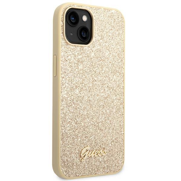 Guess GUHCP14MHGGSHD iPhone 14 Plus / 15 Plus 6.7&quot; złoty/gold hard case Glitter Script