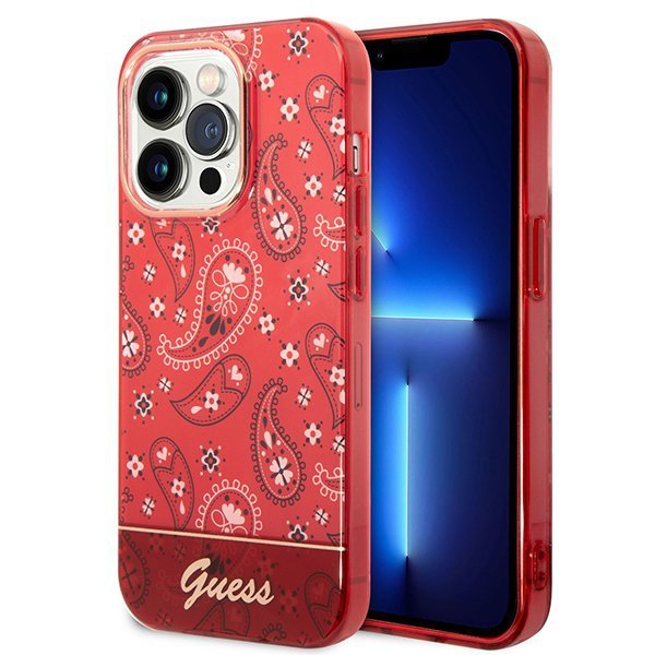 Guess GUHCP14XHGBNHR iPhone 14 Pro Max 6,7&quot; czerwony/red hardcase Bandana Paisley