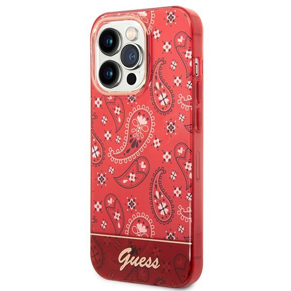 Guess GUHCP14XHGBNHR iPhone 14 Pro Max 6,7&quot; czerwony/red hardcase Bandana Paisley