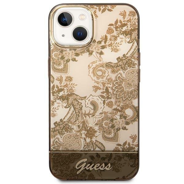 Guess GUHCP14MHGPLHC iPhone 14 Plus / 15 Plus 6.7&quot; ochre hardcase Porcelain Collection