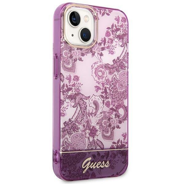 Guess GUHCP14MHGPLHF iPhone 14 Plus / 15 Plus 6.7&quot; fuksja/fuschia hardcase Porcelain Collection