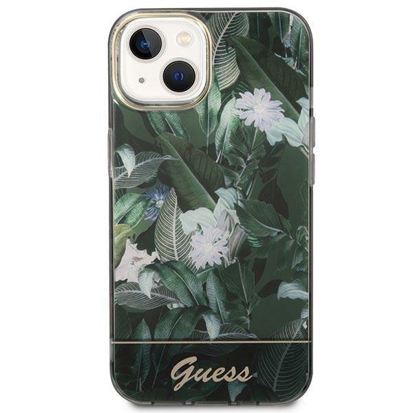 Guess GUHCP14SHGJGHA iPhone 14 / 15 / 13 6.1&quot; zielony/green hardcase Jungle Collection