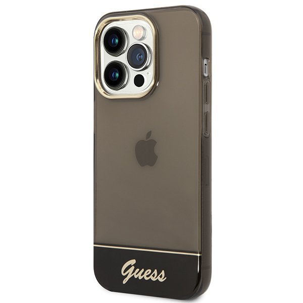 Guess GUHCP14LHGCOK iPhone 14 Pro 6,1&quot; czarny/black hardcase Translucent