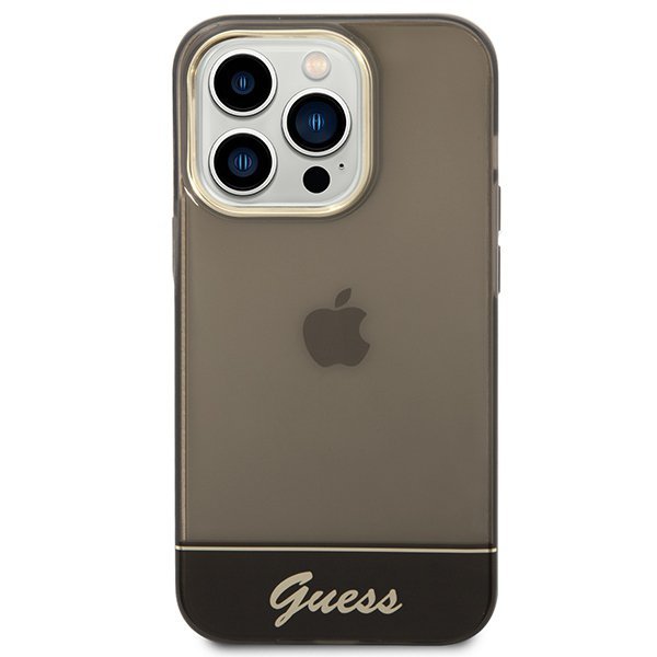 Guess GUHCP14LHGCOK iPhone 14 Pro 6,1&quot; czarny/black hardcase Translucent