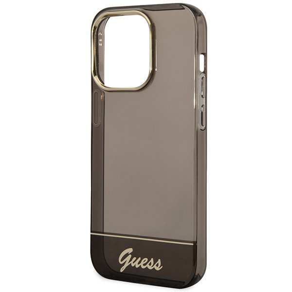 Guess GUHCP14LHGCOK iPhone 14 Pro 6,1&quot; czarny/black hardcase Translucent