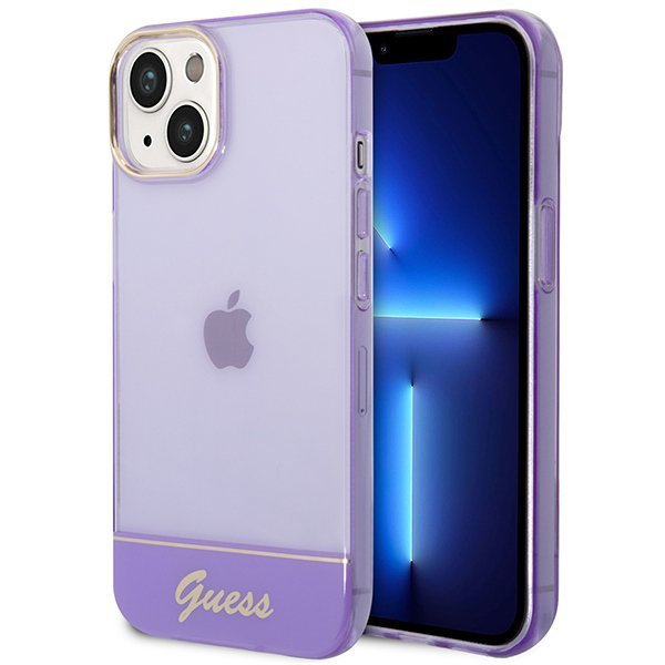 Guess GUHCP14MHGCOU iPhone 14 Plus / 15 Plus 6.7&quot; fioletowy/purple hardcase Translucent