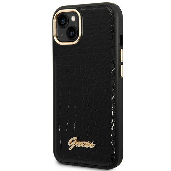 Guess GUHCP14MHGCRHK iPhone 14 Plus / 15 Plus 6.7&quot; czarny/black hardcase Croco Collection