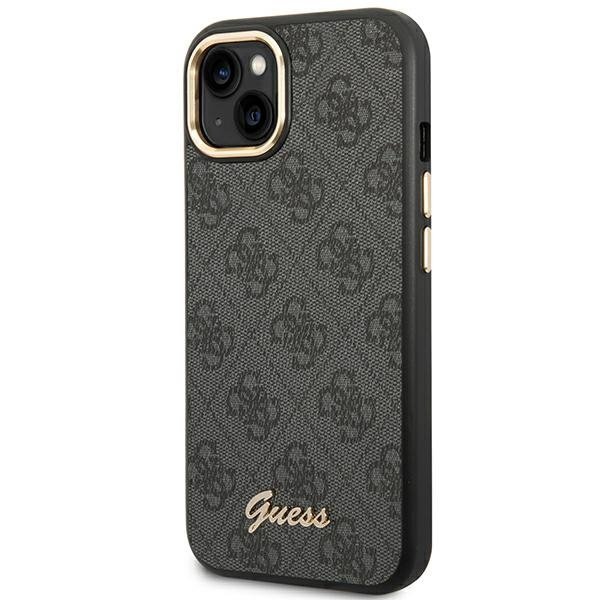 Guess GUHCP14MHG4SHK iPhone 14 Plus / 15 Plus 6.7&quot; czarny/black hard case 4G Vintage Gold Logo
