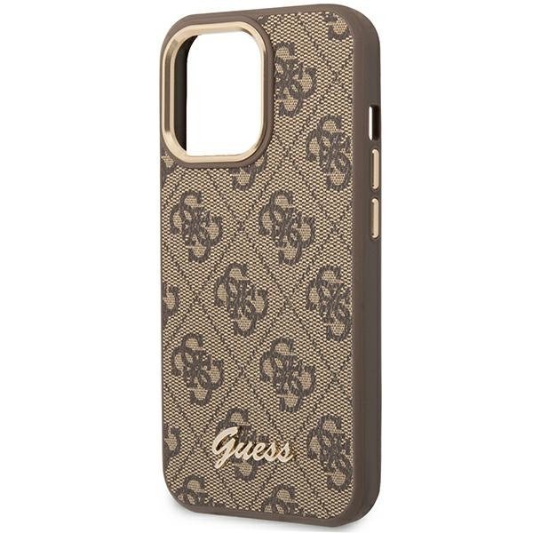 Guess GUHCP14XHG4SHW iPhone 14 Pro Max6,7&quot; brązowy/brown hard case 4G Vintage Gold Logo
