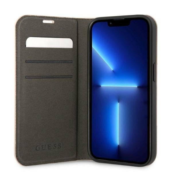 Guess GUBKP14SHG4SHP iPhone 14 / 15 / 136.1" różowy/pink book 4G Vintage Gold Logo