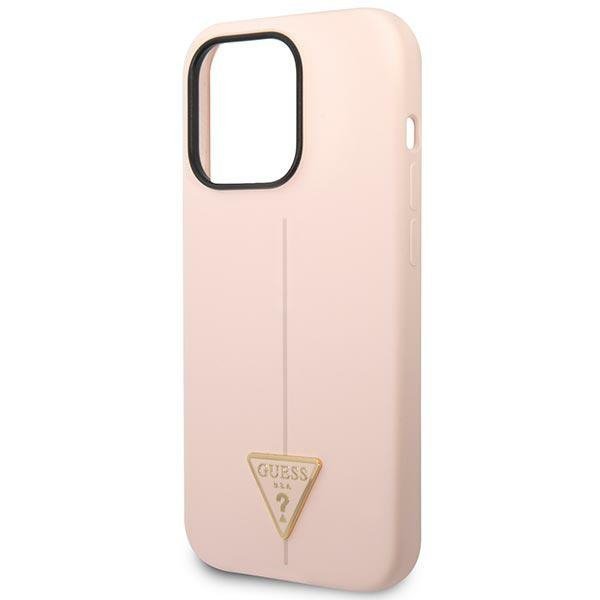 Guess GUHCP14LSLTGP iPhone 14 Pro 6,1&quot; różowy/pink hardcase Silicone Triangle
