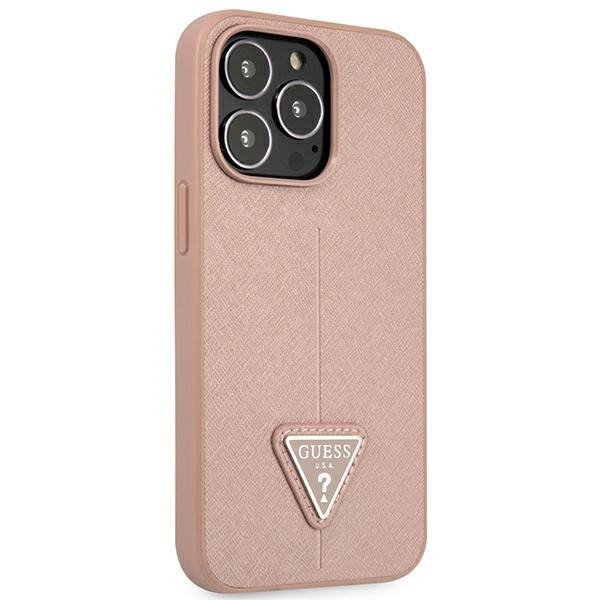 Guess GUHCP14XPSATLP iPhone 14 Pro Max 6,7&quot; różowy/pink hardcase SaffianoTriangle Logo