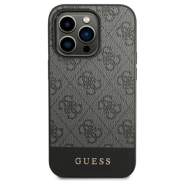 Guess GUHCP14XG4GLGR iPhone 14 Pro Max6,7&quot; szary/grey hard case 4G Stripe Collection