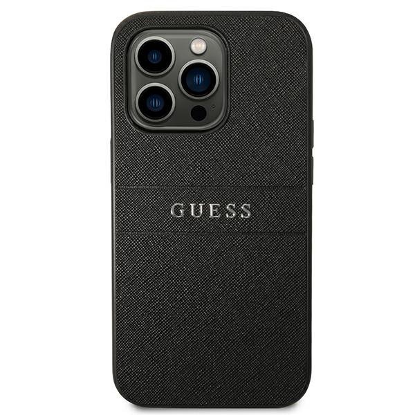 Guess GUHCP14LPSASBBK iPhone 14 Pro6,1&quot; czarny/black Saffiano Strap