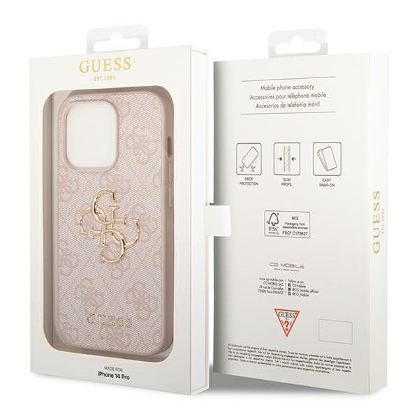 Guess GUHCP14X4GMGPI iPhone 14 Pro Max6,7&quot; różowy/pink hardcase 4G Big Metal Logo
