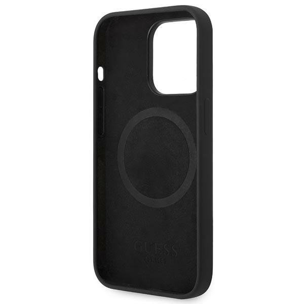 Guess GUHMP14XSBPLK iPhone 14 Pro Max6,7&quot; czarny/black hard case Silicone Logo Plate MagSafe