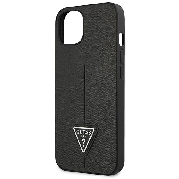 Guess GUHCP13SPSATLK iPhone 13 mini 5,4&quot; czarny/black hardcase SaffianoTriangle Logo