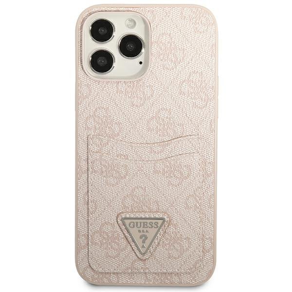 Guess GUHCP13XP4TPP iPhone 13 Pro Max 6,7&quot; różowy/pink hardcase 4G Triangle Logo Cardslot