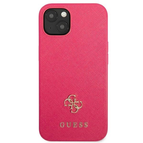 Guess GUHCP13SPS4MF iPhone 13 mini 5,4&quot; różowy/pink hardcase Saffiano 4G Small Metal Logo