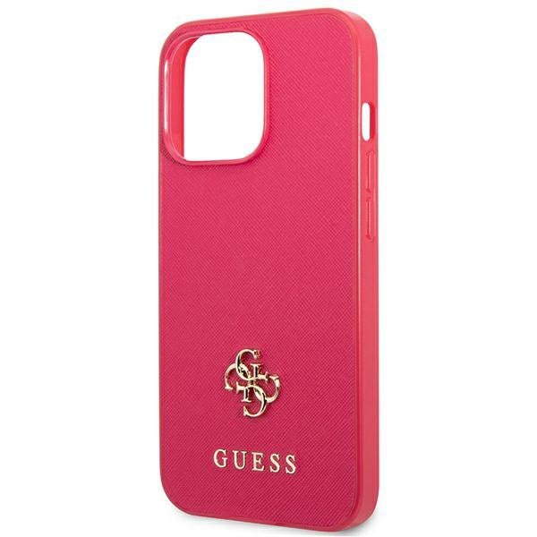 Guess GUHCP13LPS4MF iPhone 13 Pro / 13 6,1&quot; różowy/pink hardcase Saffiano 4G Small Metal Logo