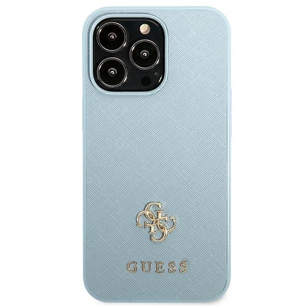 Guess GUHCP13LPS4MB iPhone 13 Pro / 13 6,1&quot; niebieski/blue hardcase Saffiano 4G Small Metal Logo