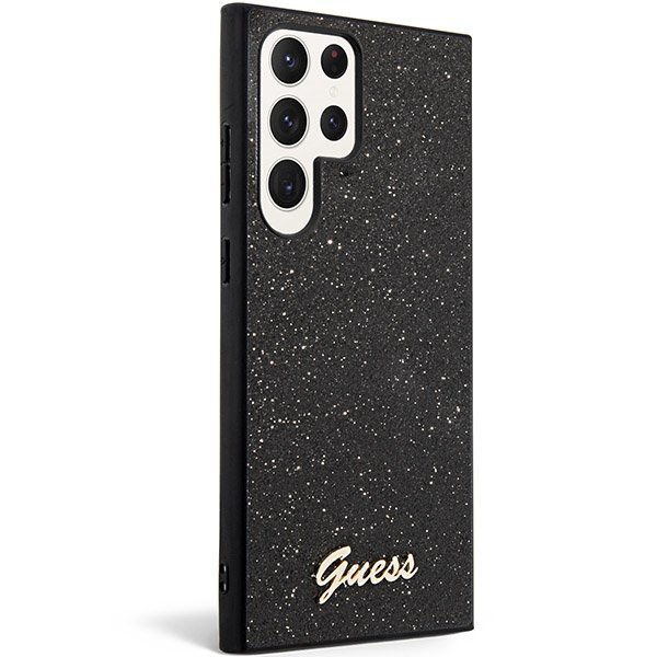 Guess GUHCS23LHGGSHK S23 Ultra S918 czarny/black hard case Glitter Script