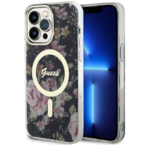 Guess GUHMP14XHCFWSK iPhone 14 Pro Max6.7&quot; czarny/black hardcase Flower MagSafe