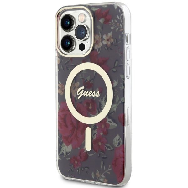 Guess GUHMP14XHCFWSA iPhone 14 Pro Max6.7&quot; zielony/khaki hardcase Flower MagSafe