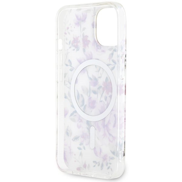Guess GUHMP14MHCFWST iPhone 14 Plus/ 15 Plus 6.7&quot; transparent hardcase Flower MagSafe