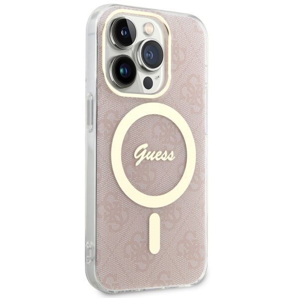 Guess GUHMP14LH4STP iPhone 14 Pro 6.1&quot; różowy/pink hardcase 4G MagSafe